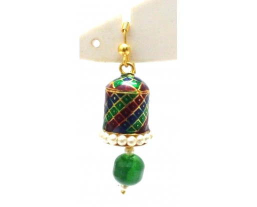 Meenakari Minakari Enamel Jhumka Jhumki Handmade Earring Jewelry Chandelier A120